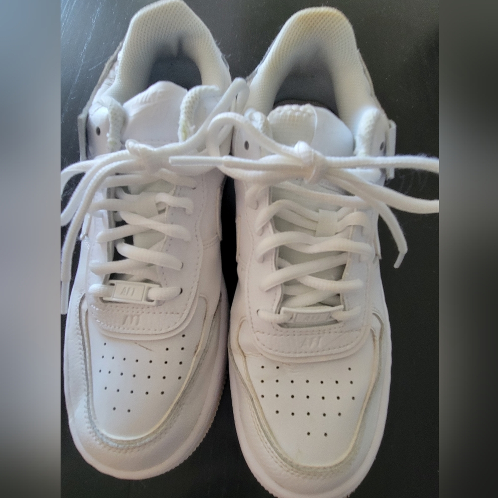 Nike Air Force 1 Low Shadow Triple White (Women’s). SIZE 8 - CI0919-100